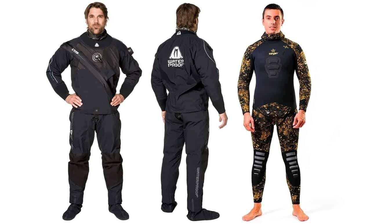 Modern wetsuits for diving